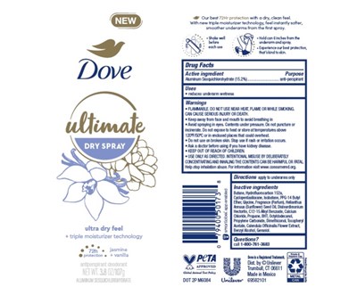 Dove Jasmine Dry Spray Ap Deo (Dove Jasmine Dry Spray Ap Deo)